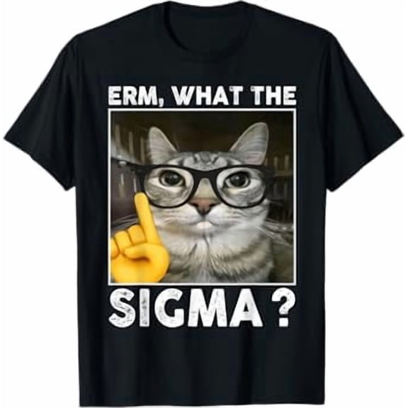 Erm, What the Sigma? Funny Selfie Cat Meme With Sunglasses T-Shirt
