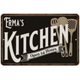 thumbnail image 1 of Erma's Kitchen Sign Metal Wall Decor Gift 8x12 108120019386, 1 of 1