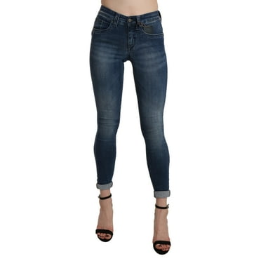 Ermanno Scervino Chic Blue High Waist Cropped Jeans