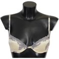 thumbnail image 1 of Ermanno Scervino Silk Blend Push-Up Bra in Beige and Gray, 1 of 4