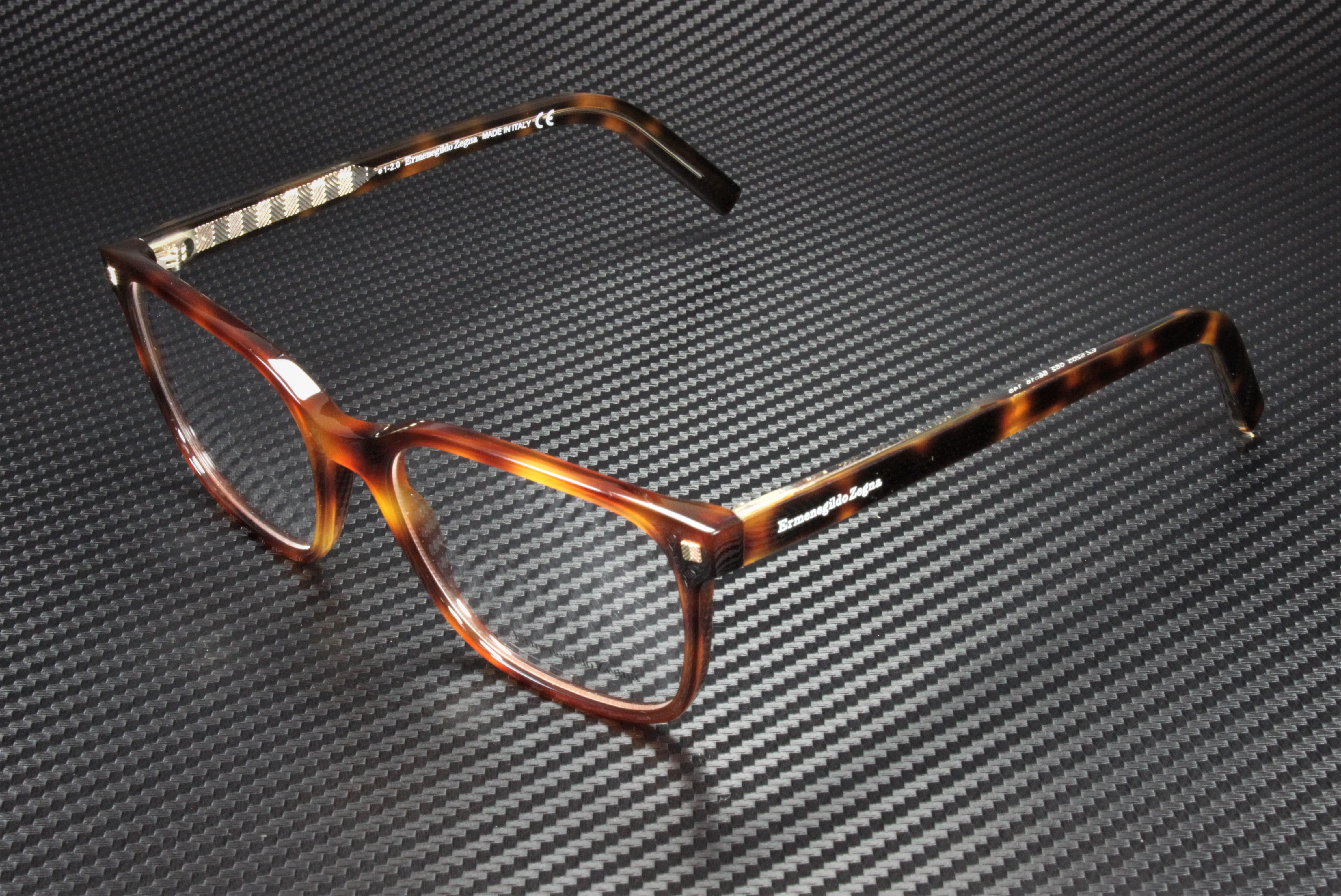 Ermenegildo Zegna EZ5203 052 Dark Havana Eyeglasses 56-18-145 Men\'s New Frame EZ5203 Eyeglasses - Ermenegildo Zegna Authorized Retailer  main image 3