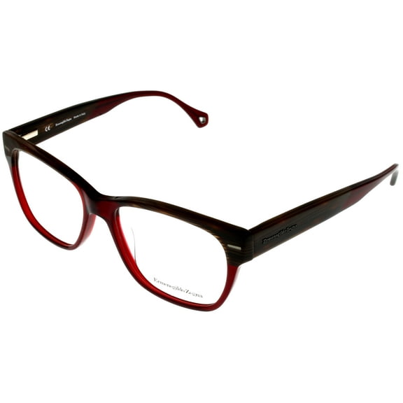 Ermenegildo Zegna Eyeglasses Frame Unisex Havana Red Rectangular VZ3664 AMPR