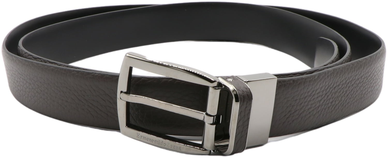 Zegna leather buckle belt - Brown