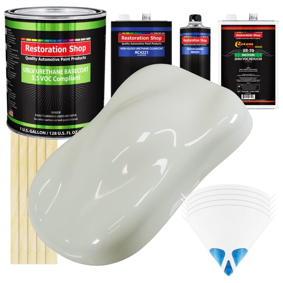 Ermine White Gallon Low VOC URETHANE BASECOAT CLEARCOAT Car Auto Paint Kit