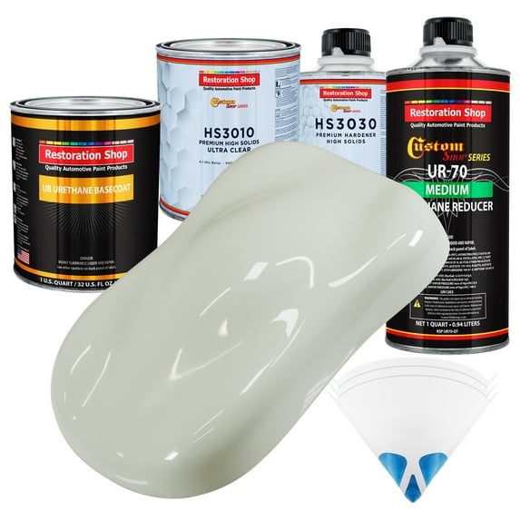 Ermine White Premium Quart URETHANE BASECOAT CLEARCOAT Car Auto Body Paint Kit