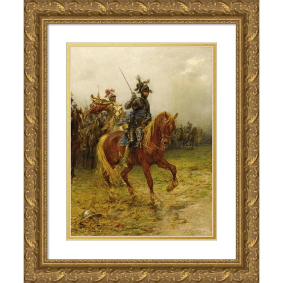 Ernest Crofts 15x18 Gold Ornate Wood Frame and Double Matted Museum Art Print Titled - Prince Rupert (1893)