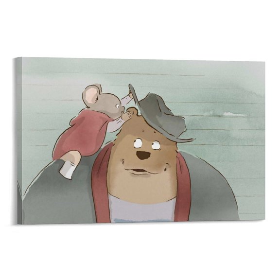 Ernest Et Célestine Anime Poster France Print Photo Art Painting Canvas Poster Home Decorative Bedroom Modern Decor Posters Gifts 20x30inch(50x75cm)