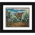 thumbnail image 1 of Ernest Fiene 14x12 Black Ornate Wood Framed Double Matted Museum Art Print Titled: Apple Orchard (1924), 1 of 5