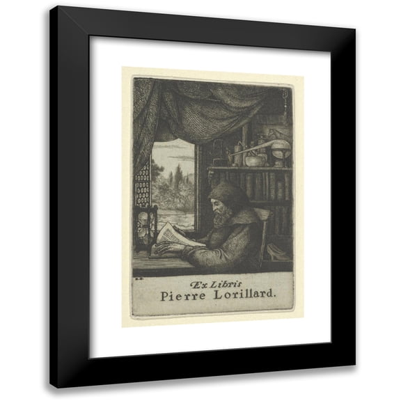 Ernest Haskell 11x14 Black Modern Framed Museum Art Print Titled - Ex Libris Pierre Lorillard (Between 1900 and 1925)