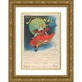 thumbnail image 1 of Ernest Haskell 11x14 Gold Ornate Wood Frame and Double Matted Museum Art Print Titled - The Sunday Journal (1896), 1 of 4