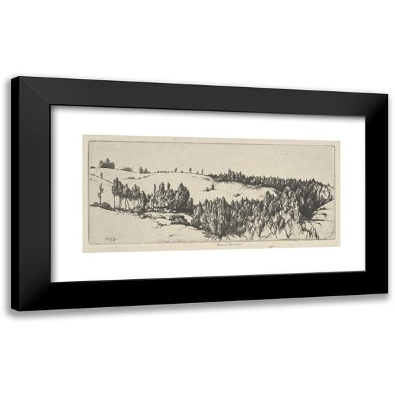 Ernest Haskell 14x8 Black Modern Framed Museum Art Print Titled - Along San Pablo Road (1919)