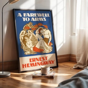 Ernest Hemingway Farewell Arms 1st Edition Novel Mountain Portrait Decor Unframed Paper Print