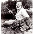 thumbnail image 1 of Ernest Hemingway With Leopard He Has Killed In Uganda History (18 x 24), 1 of 1