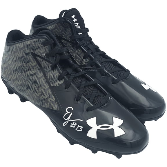 Ernest Jones IV Autographed Pair of Black Under Armour Cleats Seattle Seahawks Size 10 MCS Holo 242564