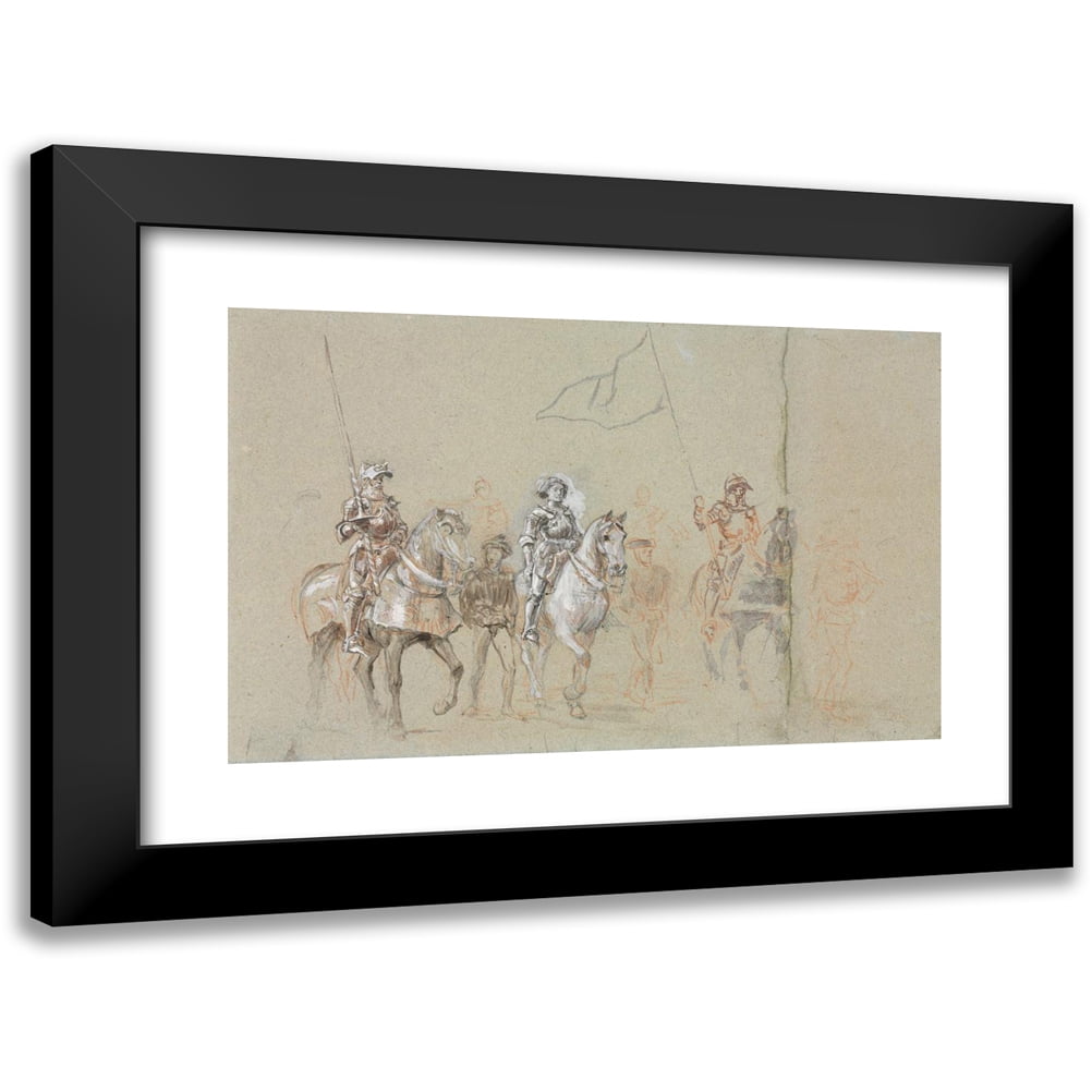 Ernest Meissonier 18x13 Black Modern Framed Museum Art Print Titled ...