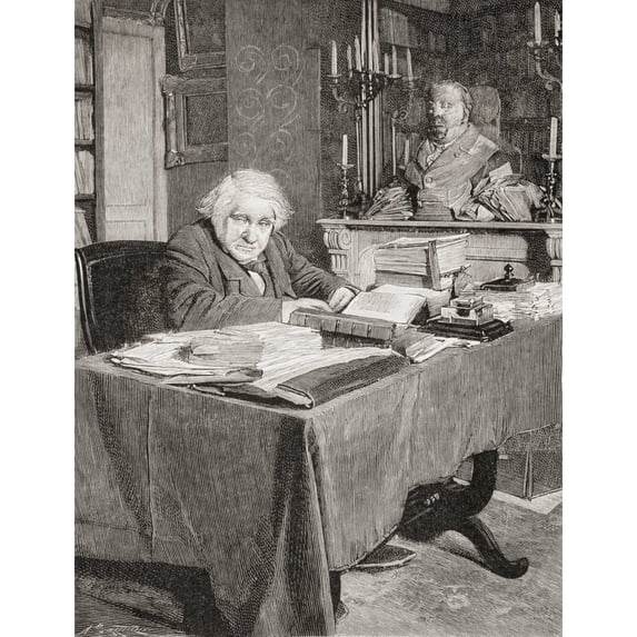 Ernest Renn In His Study. Joseph Ernest Renn, 1823
