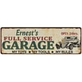 thumbnail image 1 of Ernest's Full Service Garage Metal Sign 6x18 Rusty Man Cave 206180047162, 1 of 1