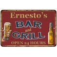thumbnail image 1 of Ernesto's Red Bar and Grill Rustic Sign Decor 8x12 108120045775, 1 of 1