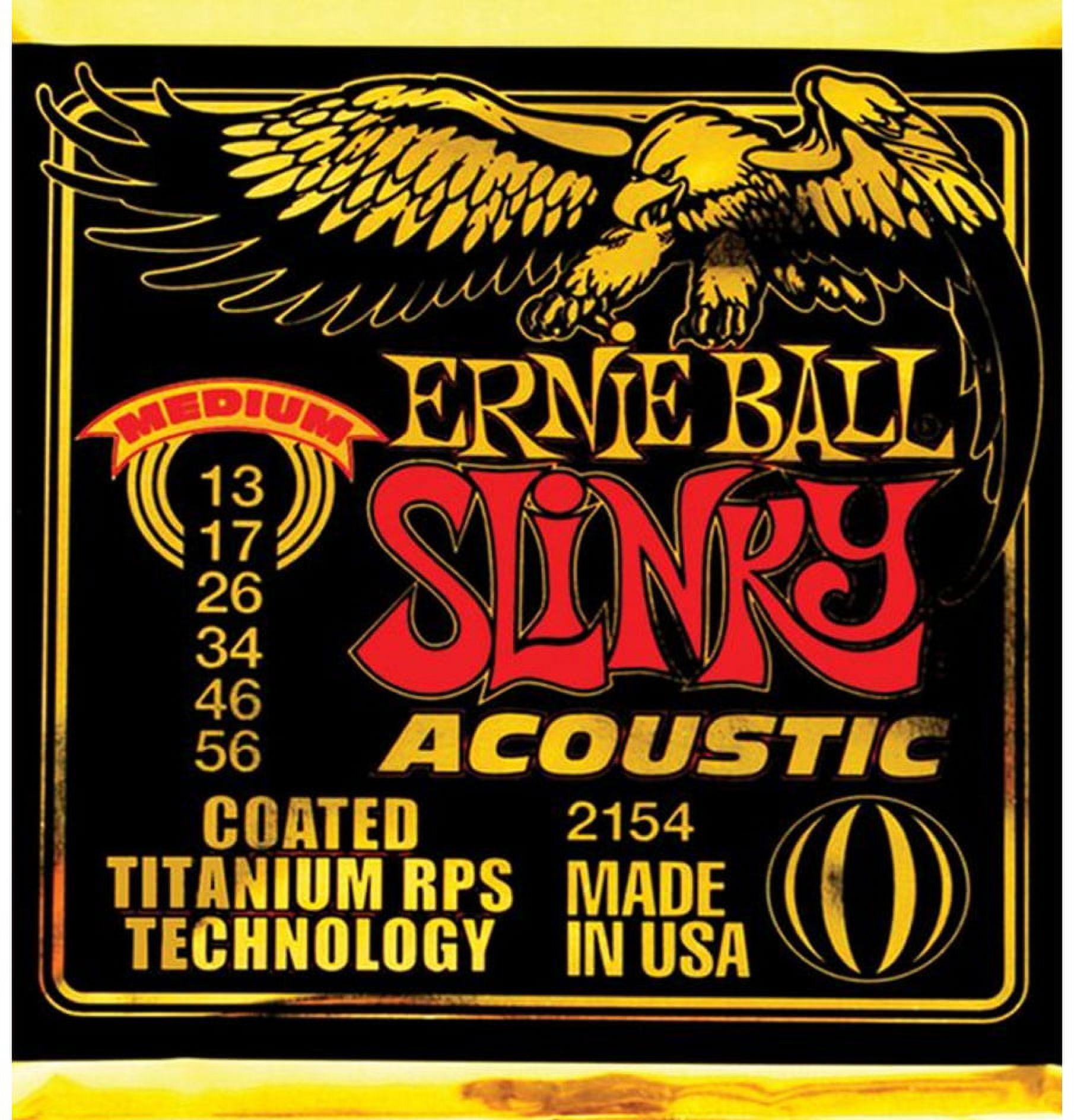 Ernie Ball 2154 Coated Titanium Medium Slinky Acoustic Guitar