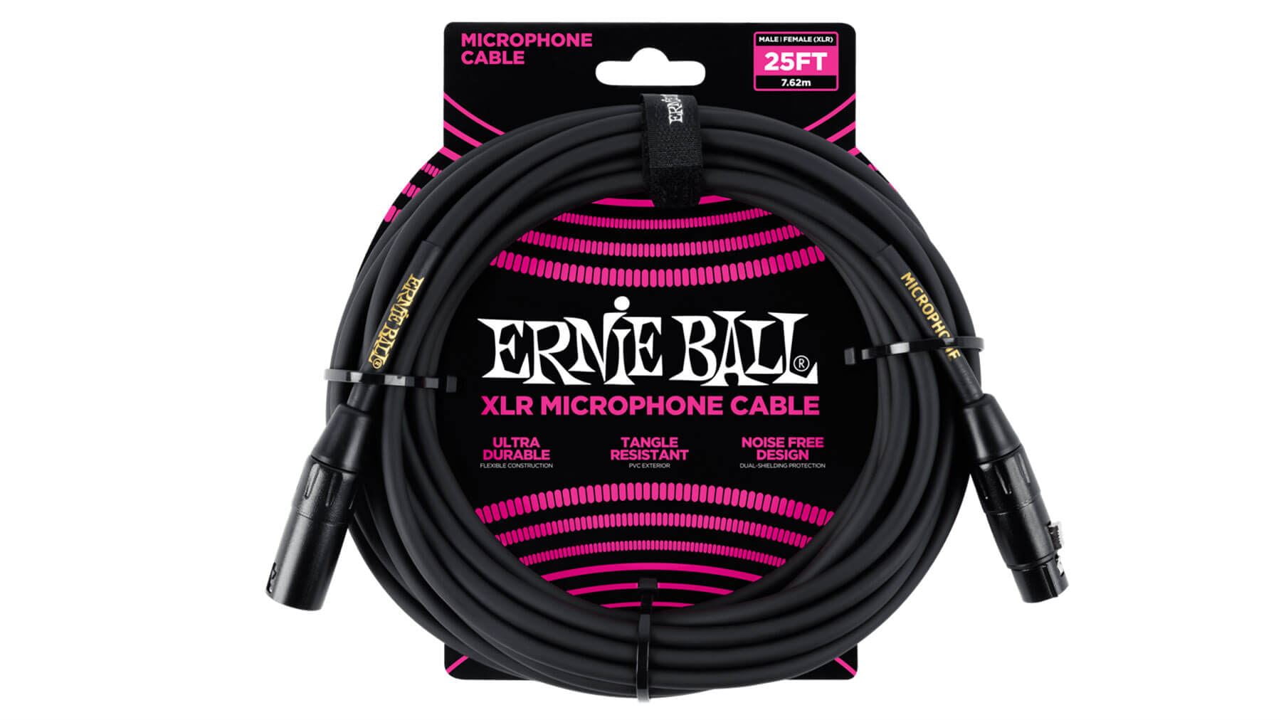 Ernie Ball 25' Male / Female XLR Microphone Cable