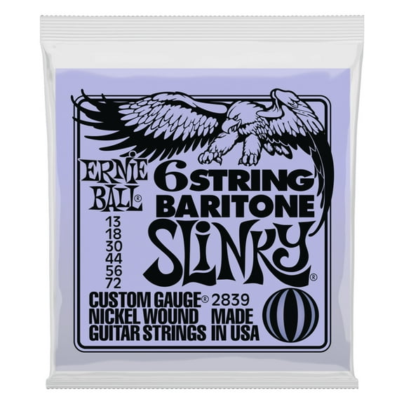 Ernie Ball 2839 6-String Baritone Slinky Guitar Strings