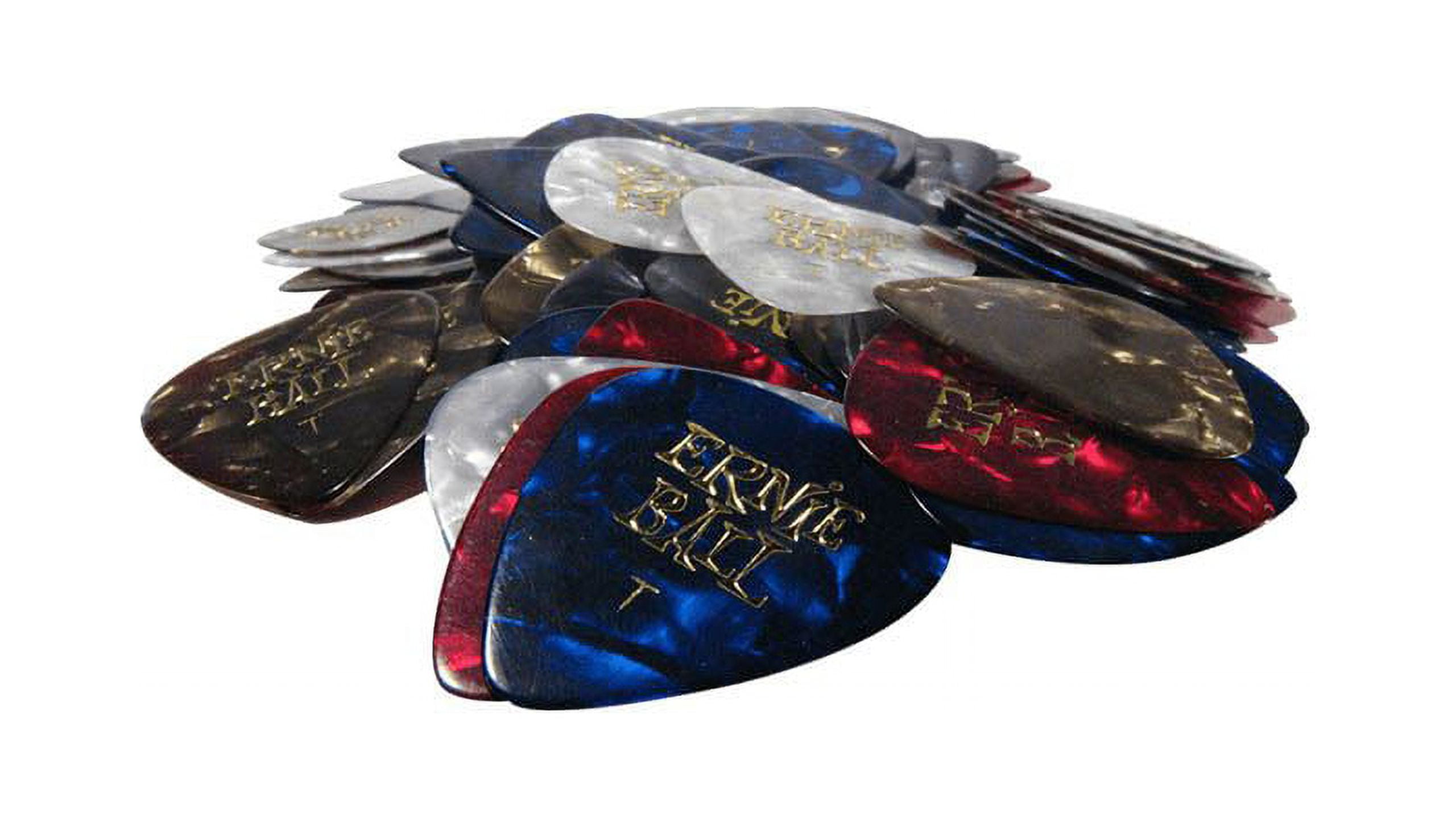 ernie ball 9109 pearloid assorted thin guitar picks 144-pack - 0.46mm t