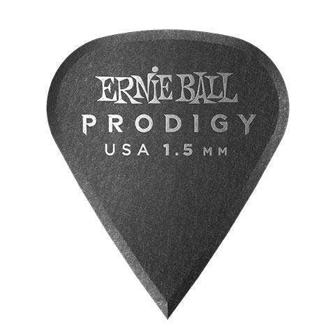 Ernie Ball 9335 Prodigy Picks, Black Sharp, 6 Pack, 1.5mm