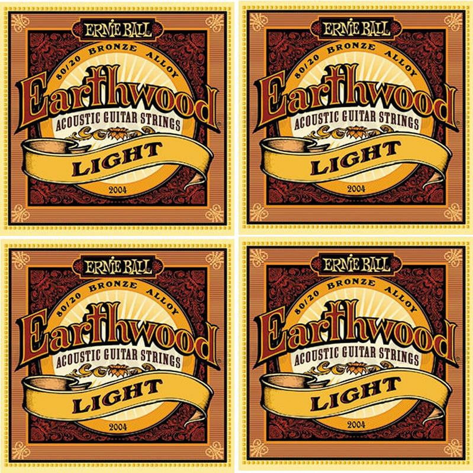 Ernie Ball Acoustic Guitar Strings Earthwood Light Bronze 2004 4