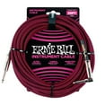 thumbnail image 1 of Ernie Ball Braided Instrument Cable, Straight/Angle, 25ft, Red/Black P06062, 1 of 2