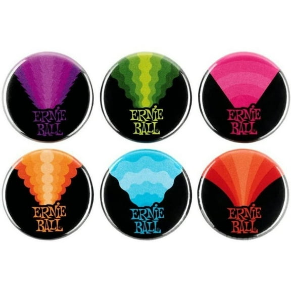 Ernie Ball Buttons Pins Pinback Rock N Roll 1 inch Assorted 6pk