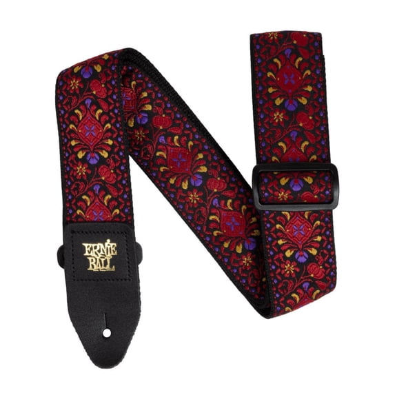 Ernie Ball Classic Jacquard Guitar Strap/Bass Strap - Crimson Royal Bloom
