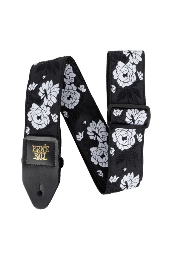 Classic Jacquard Guitar/Bass Strap-Vanilla Rose