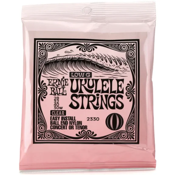 Ernie Ball Ukulele String Set Low G Ball End 28-30 Clear