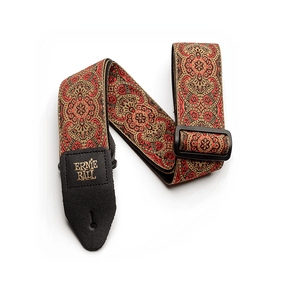 Ernie Ball Crimson Paisley Jacqaurd Guitar Strap
