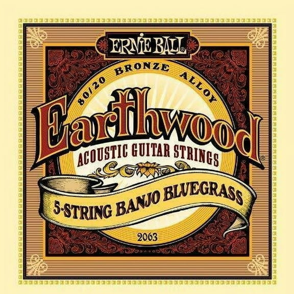 Ernie Ball Earthwood Loop End 9-20 80/20 Bronze Bluegrass Banjo Strings