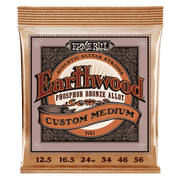 Ernie Ball Earthwood Custom Medium Phosphor Bronze Acoustic Guitar Strings - 12.5-56 Gauge