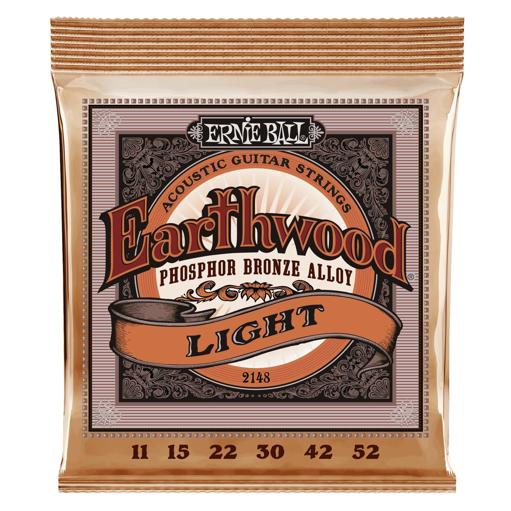 Ernie Ball Earthwood Light Phosphor Bronze Acoustic Guitar Strings - 11-52 Gauge