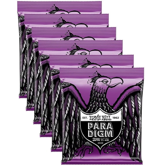 Ernie Ball Electric Guitar Strings 2020 Paradigm Power Slinky, 11-48 6 Pack