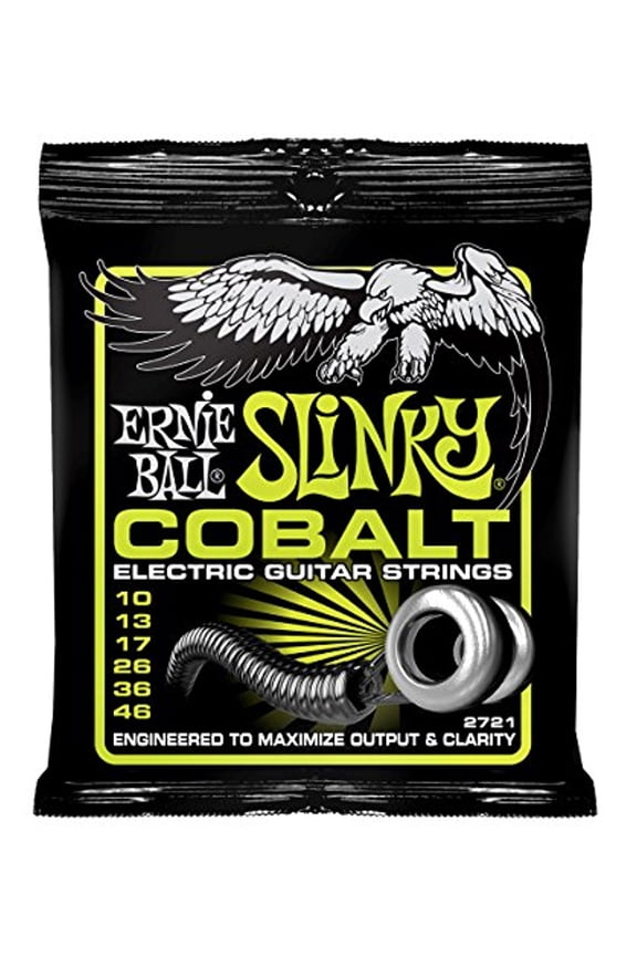 Electric Guitar Strings with Thumb Picks, Cobalt Regular Slinky Set, .010-.046 Gauge