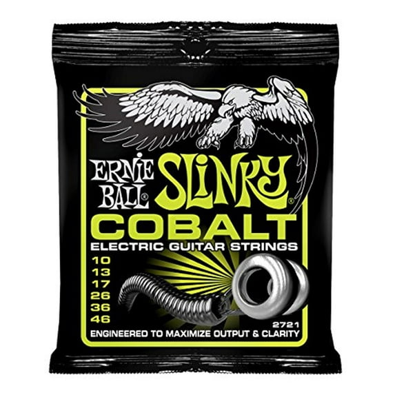 Ernie Ball Electric Guitar Strings with Thumb Picks, Cobalt Regular Slinky Set, .010-.046 Gauge