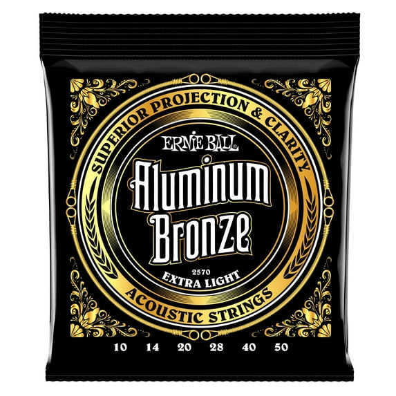 Ernie Ball Extra Light Aluminum Bronze Acoustic Guitar Strings - 10-50 Gauge