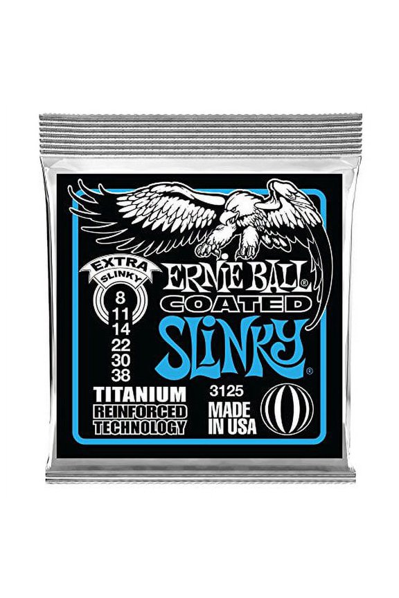 Extra Slinky Coated Titanium RPS Electric Guitar Strings - 8-38 Gauge