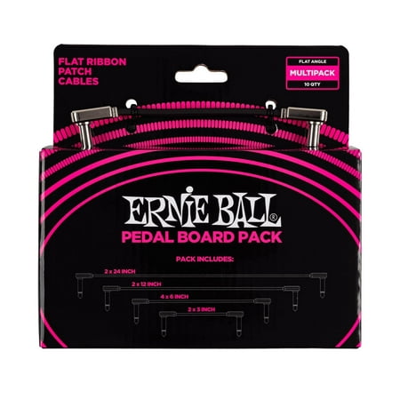Ernie Ball Flat Ribbon Patch Cables Pedalboard Multi-Pack