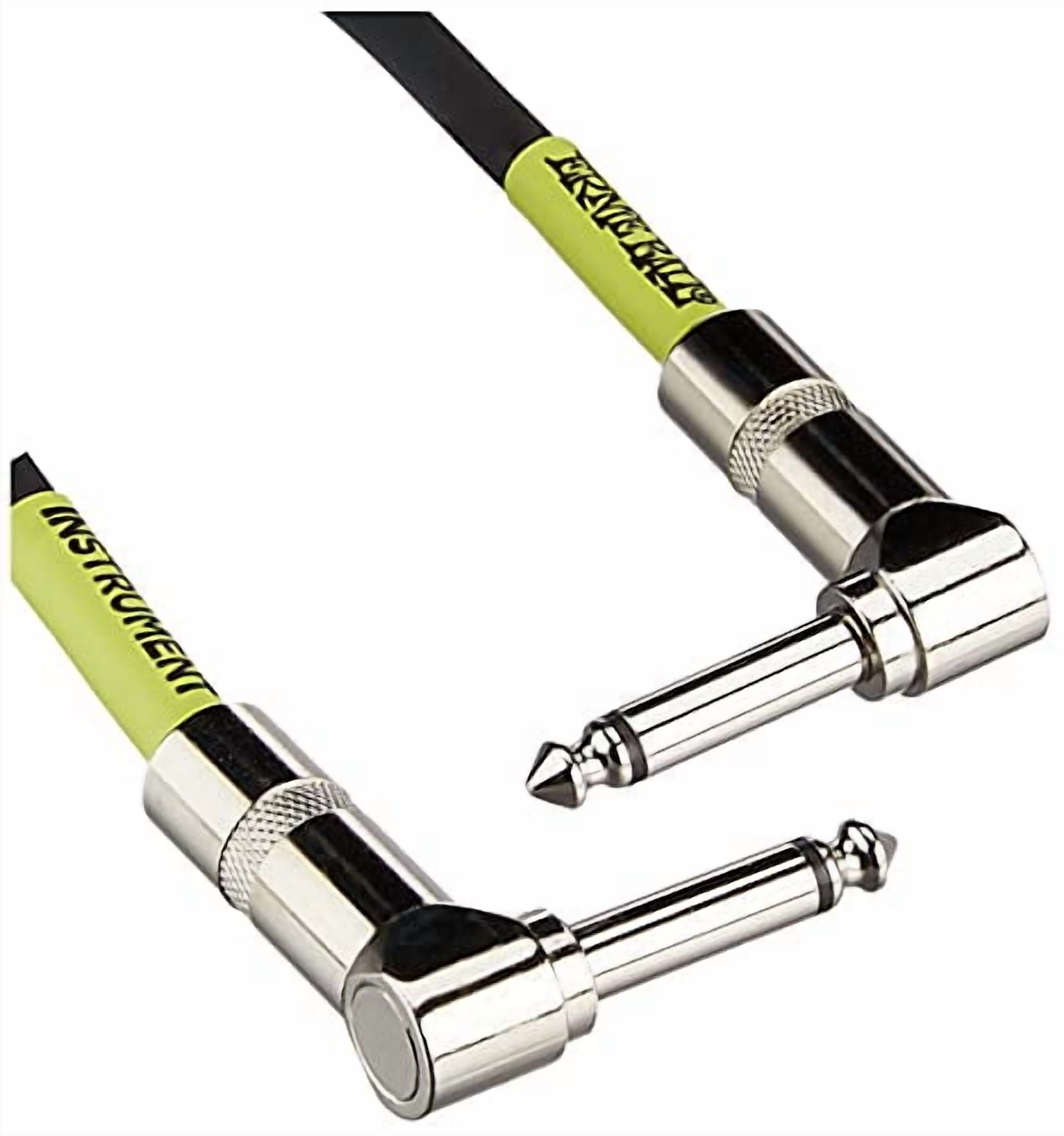 Ernie Ball 6075 1-Foot Black 1/4" Angle/Angle Patch Cable - 3-Pack