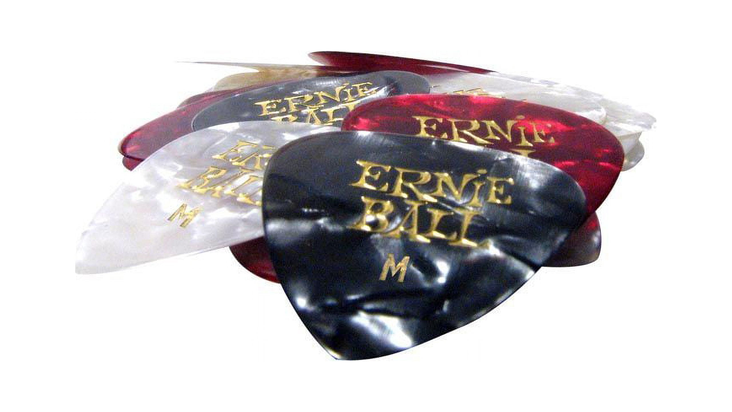 Ernie Ball Guitar Picks, Medium, Assorted Perloid, 24-pack P09166 ...