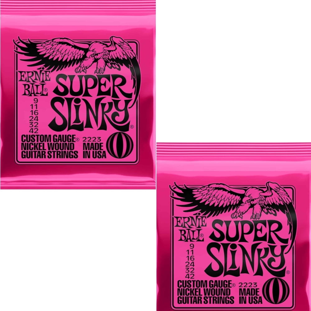 Ernie Ball Guitar Strings 2-Pack Super Slinky Electric  2223 9-42