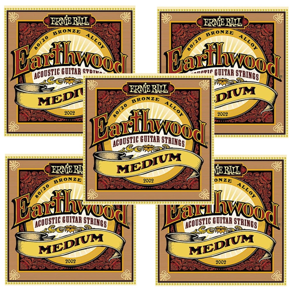 Ernie Ball Guitar Strings 3-Pack Acoustic Earthwood Medium 13-56 2002