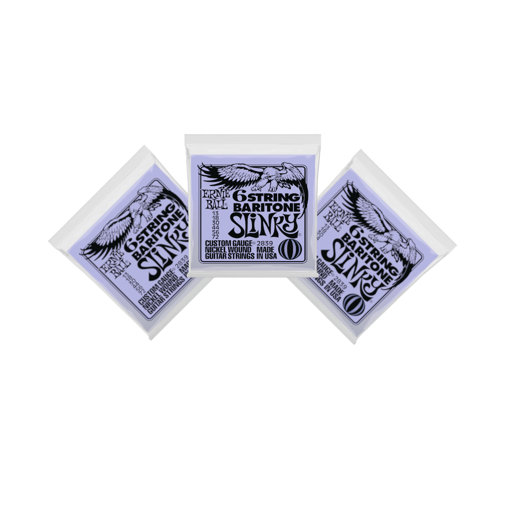 Ernie Ball Guitar Strings 5-Packs Baritone Electric 6-String 2839 13-72