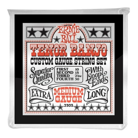 Ernie Ball Medium Tenor Banjo Strings | 10 - 30 Gauge | 2303