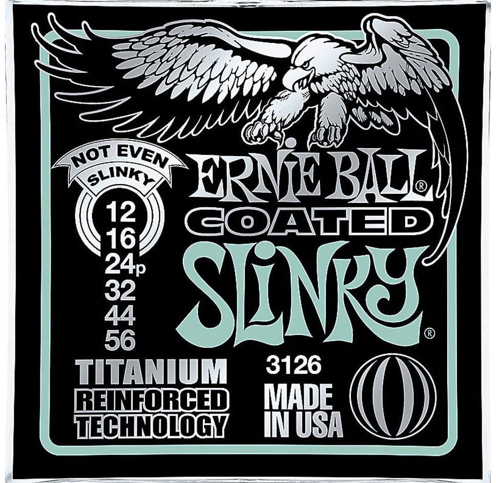 Ernie Ball Not Even Slinky Coated Titanium RPS Electric Guitar Strings ...